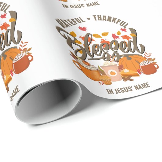 DANKBARE GEZEGENDE CHRISTELIJKE THANKSGIVING CADEAUPAPIER (Rol Hoek)