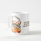 DANKBARE GEZEGENDE CHRISTELIJKE THANKSGIVING KOFFIEMOK (Voorkant links)