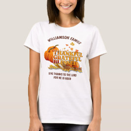 DANKBARE GEZEGENDE CHRISTELIJKE THANKSGIVING T-SHIRT