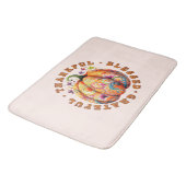 Dankbare, gezegende, dankbare bloemenpompoen badmat (Gekanteld)