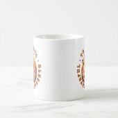 Dankbare, gezegende, dankbare bloemenpompoen koffiemok (Center)