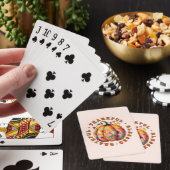 Dankbare, gezegende, dankbare bloemenpompoen pokerkaarten (Insitu)