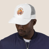 Dankbare, gezegende, dankbare bloemenpompoen trucker pet (In situ)