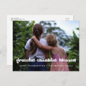 Dankbare Gezegende Dankzeging foto Briefkaart (Voorkant / Achterkant)