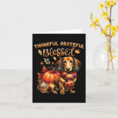 Dankbare gezegende dashond herfst y'all kaart (Gele Bloem)