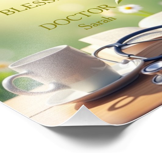 Dankbare gezegende dokter gepersonaliseerd foto afdruk (Hoek)