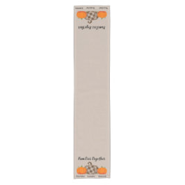 Dankbare, gezegende families bij elkaar korte tafelloper