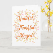 Dankbare gezegende feestdag Groet Kaart (Gele Bloem)