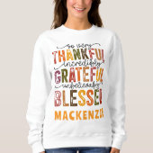 Dankbare gezegende Funny Women's Basic Trui (Voorkant)