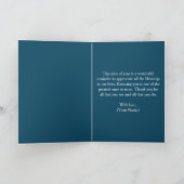 Dankbare Gezegende Herfst Bladertijd en Kalkoenen Kaart (Binnen)