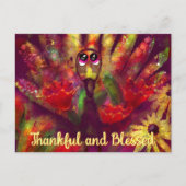 Dankbare Gezegende Kalkoen Persoonlijke Thanksgivi Briefkaart (Voorkant)