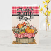 Dankbare Gezegende Landelijke Mand Kaart (Gele Bloem)