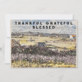 Dankbare gezegende oogst in de Provence Feestdagenkaart (Voorkant)