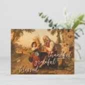 Dankbare gezegende oogst Roman Campagna Feestdagenkaart (Staand voorkant)