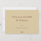 Dankbare gezegende oogst Roman Campagna Feestdagenkaart (Achterkant)