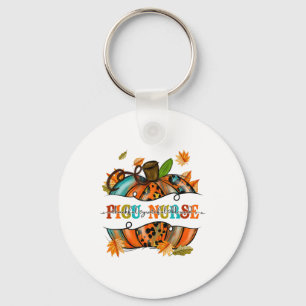 Dankbare Gezegende Picu Verpleegster Pompoen Autum Sleutelhanger