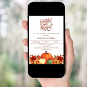 Dankbare gezegende pompoen Thanksgiving Diner Kaart