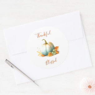 Dankbare & Gezegende Pompoen Thanksgiving Sticker