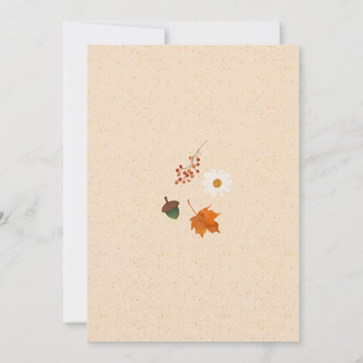 Dankbare gezegende pompoenen Herfst Kaart (Achterkant)