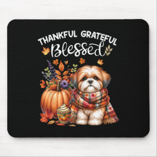Dankbare Gezegende Shih Tzu Hond Herfst Y'all Muismat