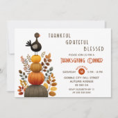 Dankbare Gezegende Thanksgiving-diner Kaart (Voorkant)