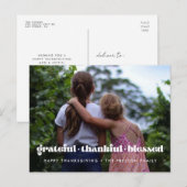 Dankbare Gezegende Thanksgiving foto Briefkaart (Voorkant / Achterkant)