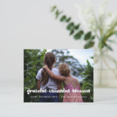 Dankbare Gezegende Thanksgiving foto Briefkaart (Staand voorkant)