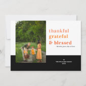 Dankbare Gezegende Thanksgiving Fotokaart Kaart (Voorkant)