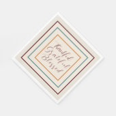 Dankbare, gezegende Thanksgiving Herfst Servet (Hoek)