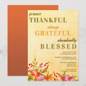 Dankbare, gezegende Thanksgiving Partij 2025 Kaart (Voorkant / Achterkant)