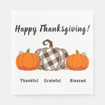 Dankbare, gezegende Thanksgiving servetten