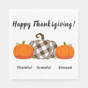 Dankbare, gezegende Thanksgiving servetten