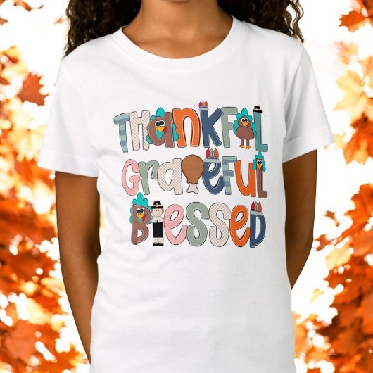 Dankbare, gezegende Thanksgiving T-shirt
