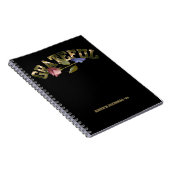 Dankbare Gouden Typografie Roos & Vlinder Notitieboek (Rechterzijde)