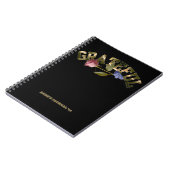 Dankbare Gouden Typografie Roos & Vlinder Notitieboek (Linkerzijde)