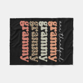 Dankbare Grammy herfst boom herfst bladeren Thanks Fleece Deken (Voorkant (Horizontaal))