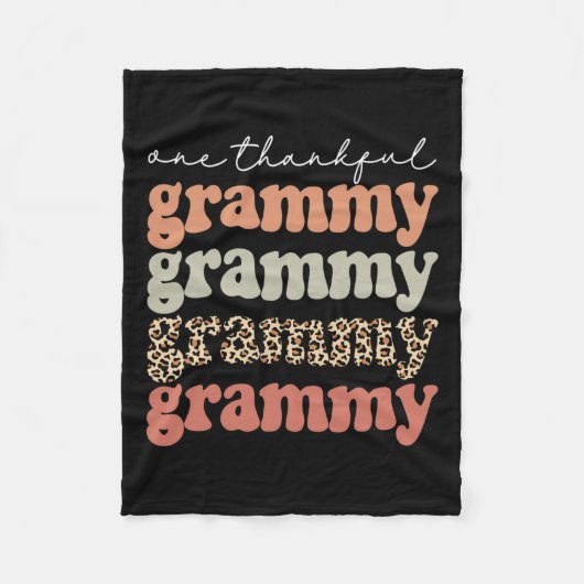 Dankbare Grammy herfst boom herfst bladeren Thanks Fleece Deken (Voorkant)