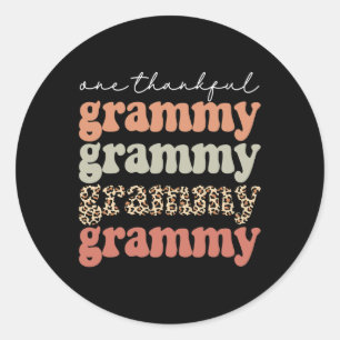 Dankbare Grammy herfst boom herfst bladeren Thanks Ronde Sticker