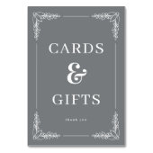 Dankbare Grijze Elegante Kaarten & Cadeaus Bord (Achterkant)
