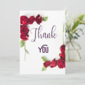 Dankbare groeten: Bloemen Dank u kaart (Staand voorkant)