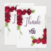 Dankbare groeten: Bloemen Dank u kaart (Voorkant / Achterkant)