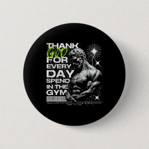 Dankbare Gym Broer Uni-volwassenen Gym  Ronde Button 5,7 Cm