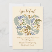 Dankbare Happy Thanksgiving aankondiging (Voorkant)