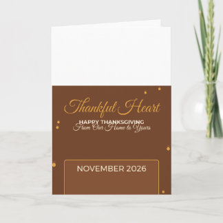 Dankbare Hart Eikels Gelukkig Thanksgiving Kaart