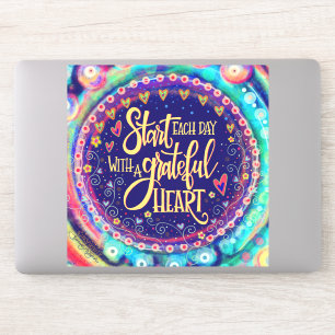 Dankbare hartaanmoediging  inspiratie sticker
