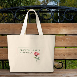 Dankbare Harten Inspiratie Boodschappentas – Elega Grote Tote Bag