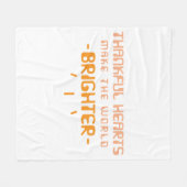 Dankbare harten maken de wereld helderder fleece deken (Voorkant (Horizontaal))