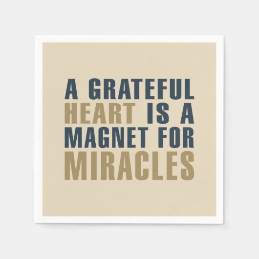 Dankbare hartmagneet voor wonderen | Servet (Voorkant)