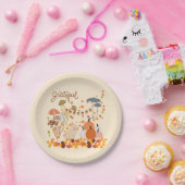 Dankbare Herfst Bunny Papieren Bordje (Feest)