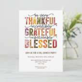 Dankbare Herfst Dinner Party Kaart (Staand voorkant)